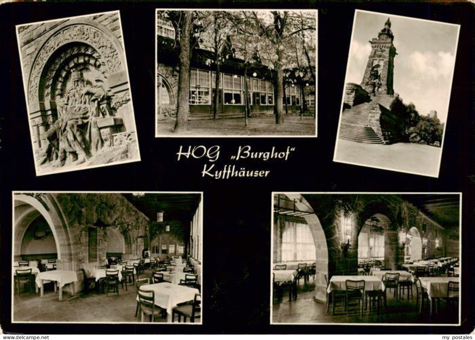 Kyffhaeuser HOG-Burghof Kyffhaeuser-Denkmal Relief Restaurant Gaststaette Innenr