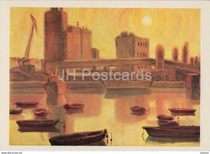 across Kyrgyzstan by V. Rogachev - Rybachye - Balykchy - illustration - 1979 - Russia USSR - unused