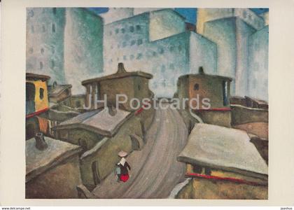 across Kyrgyzstan by V. Rogachev - Time contrasts - illustration - 1979 - Russia USSR - unused