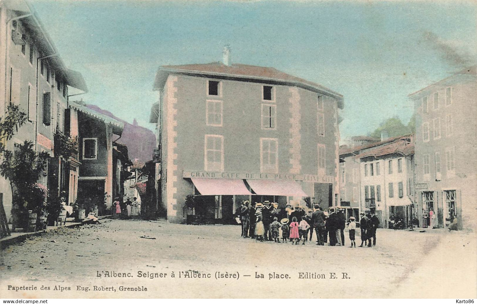 l'albenc * seigner à l'albenc * la place du village * Grand Café de la Place * villageois