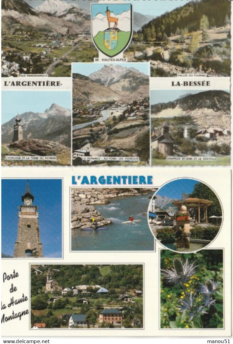 L'ARGENTIERE LA BESSEE  - 2 CPSM multi vues