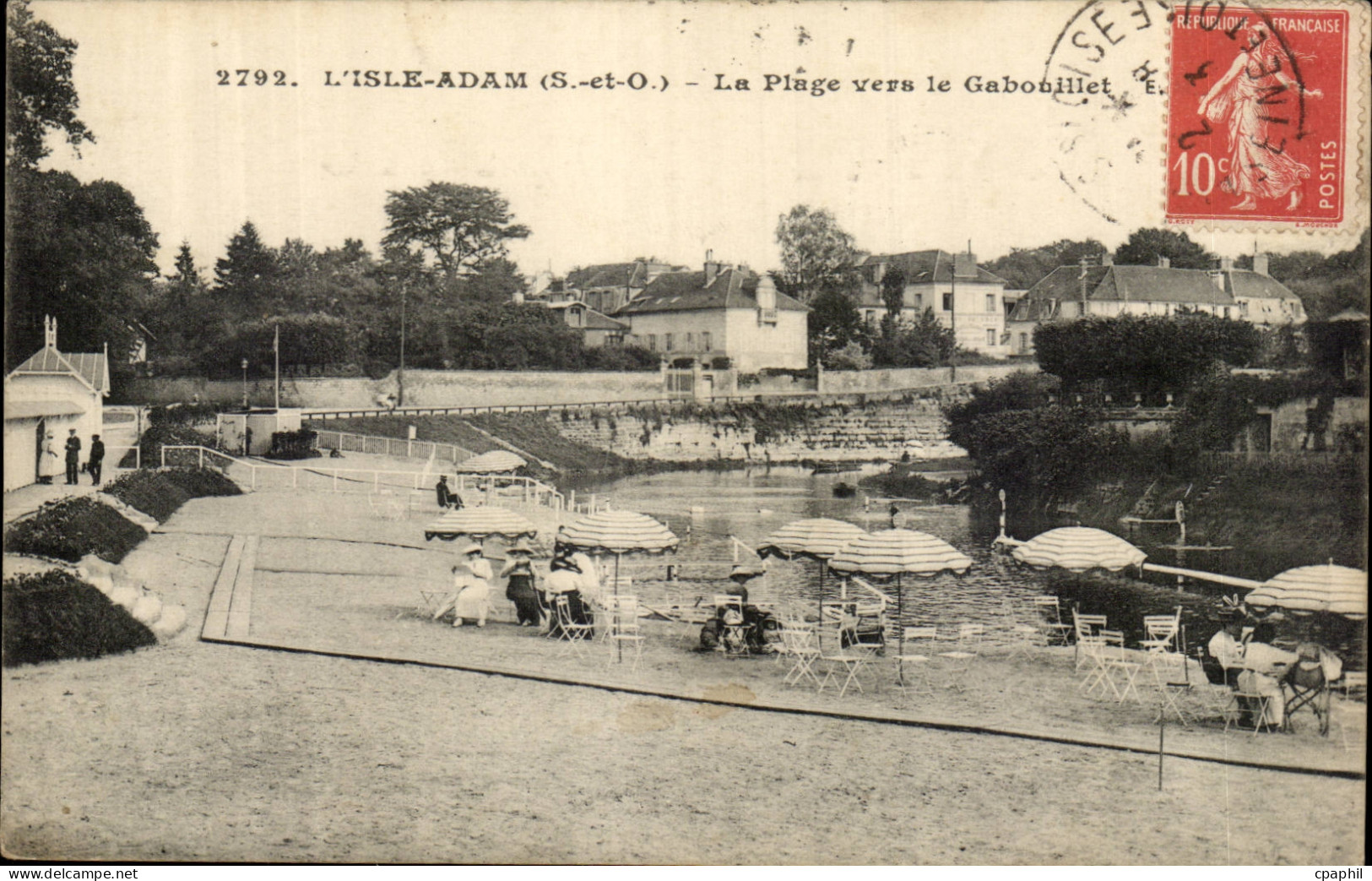 L'isle Adam CPA La plage vers le Gabouillet