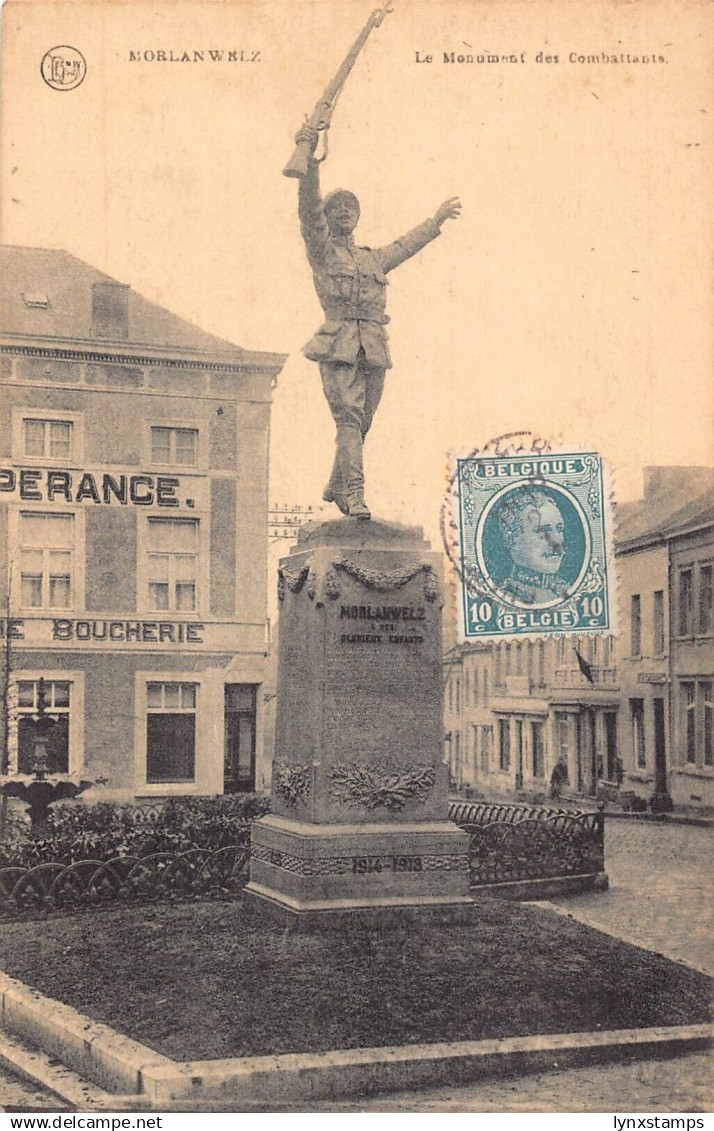 L135 Belgium 1923 Morlanwelz Monument des Combattants Vintage postcard