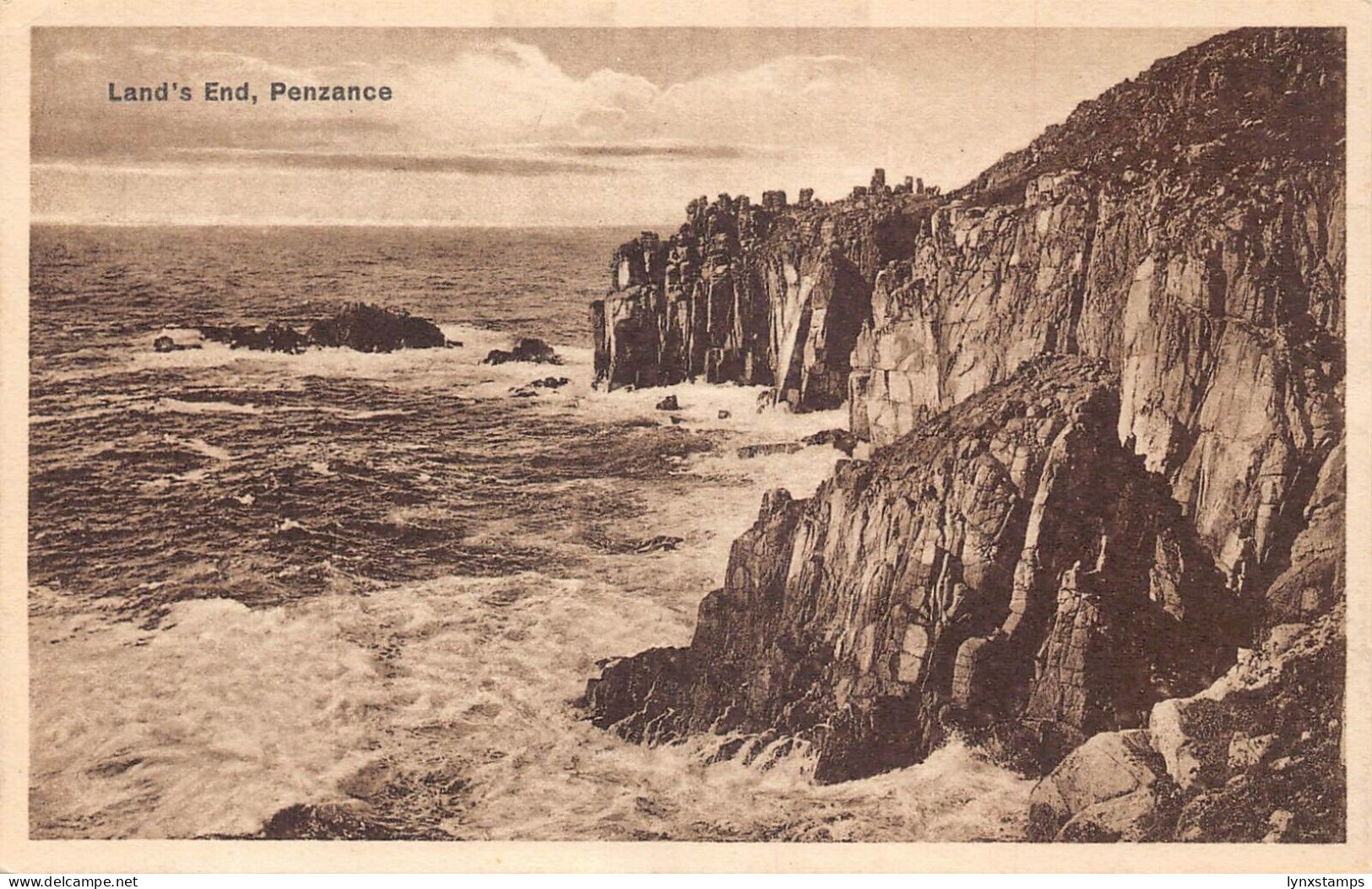 L241 England Land's End Penzance Cliffs vintage postcard