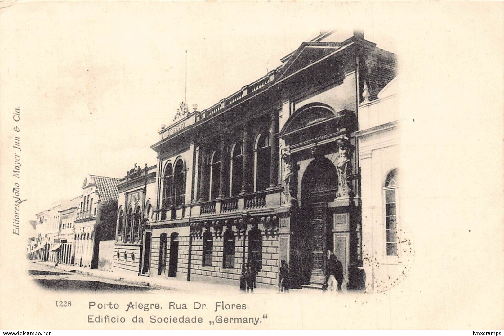 L248 Brazil 1900 Porto Alegre. Rua Dr. Flores. vintage postcard