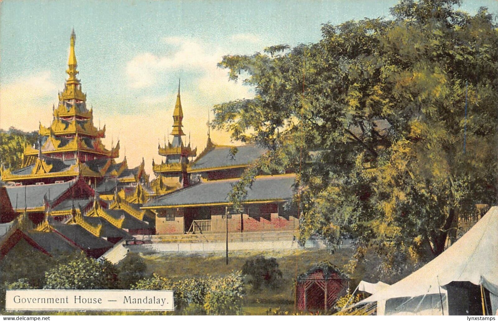 L255 Burma Myanmar Mandalay Government House postcard
