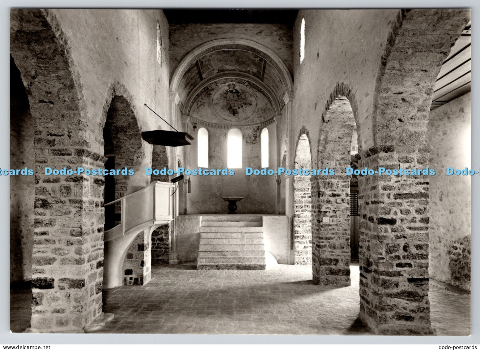 L342791 Fruhromanische Kirche Spiez Innenansicht Gegen Hochchor Hesse