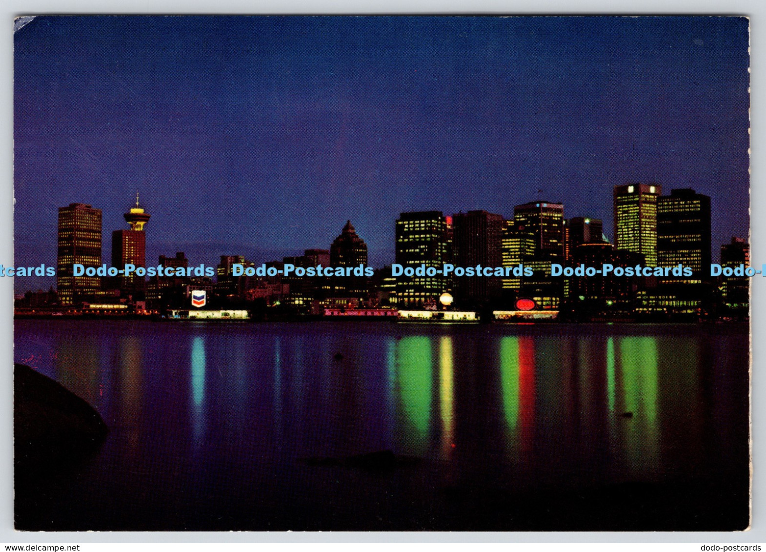 L349575 Vancouver. B. C. Canada. Vancouver Evening Skyline. Natural Color Produc
