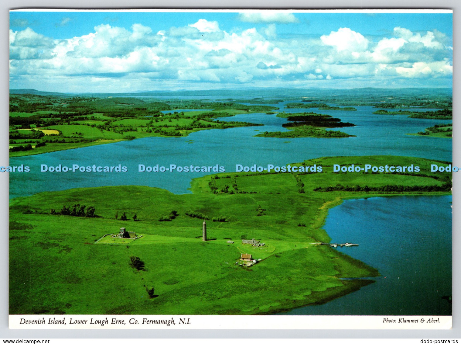 L350189 Devenish Island. Lower Lough Erne. Co. Fermanagh. John Hinde. Klammet an