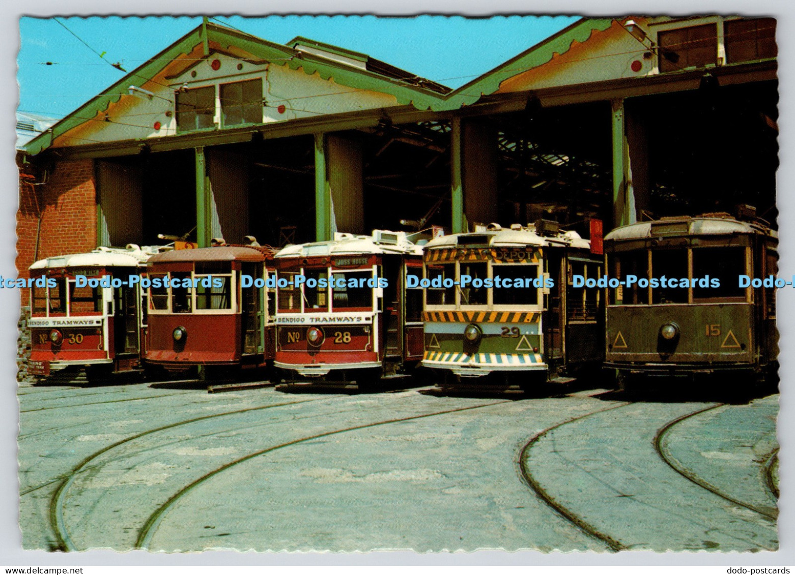 L351383 Bendigo. VIC. Vintage Tramcars Outside Tramway Museum. Arnold Street. Mu