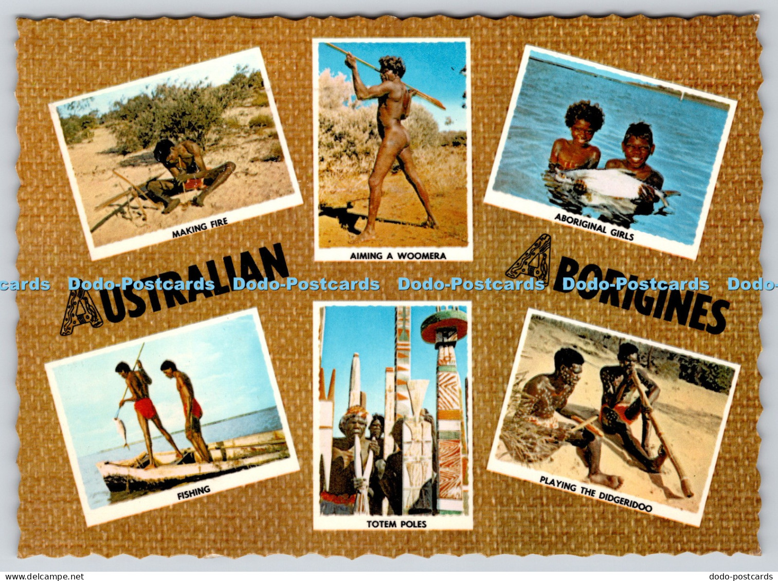 L355411 Australian Aborigines Totem Poles Nucolorvue Production Multi View