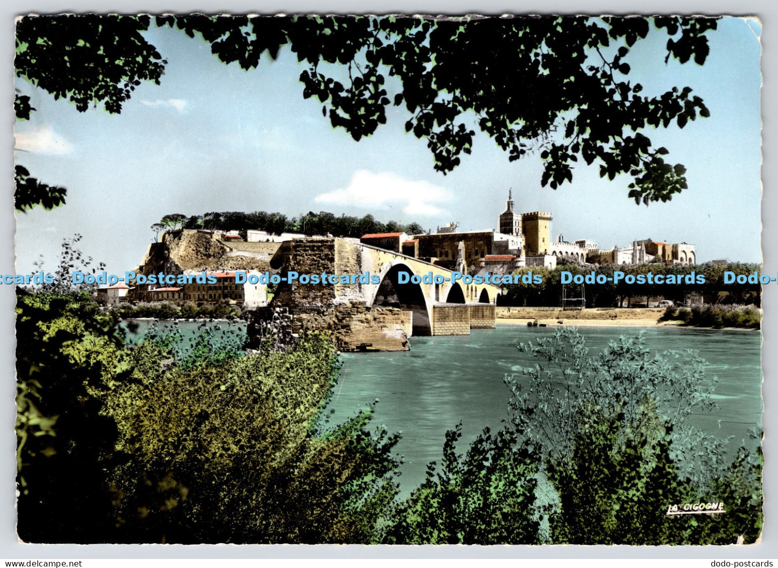 L356808 Avignon Vaucluse Pont St Benezet et le Palais des Papes La Cigogne Andre