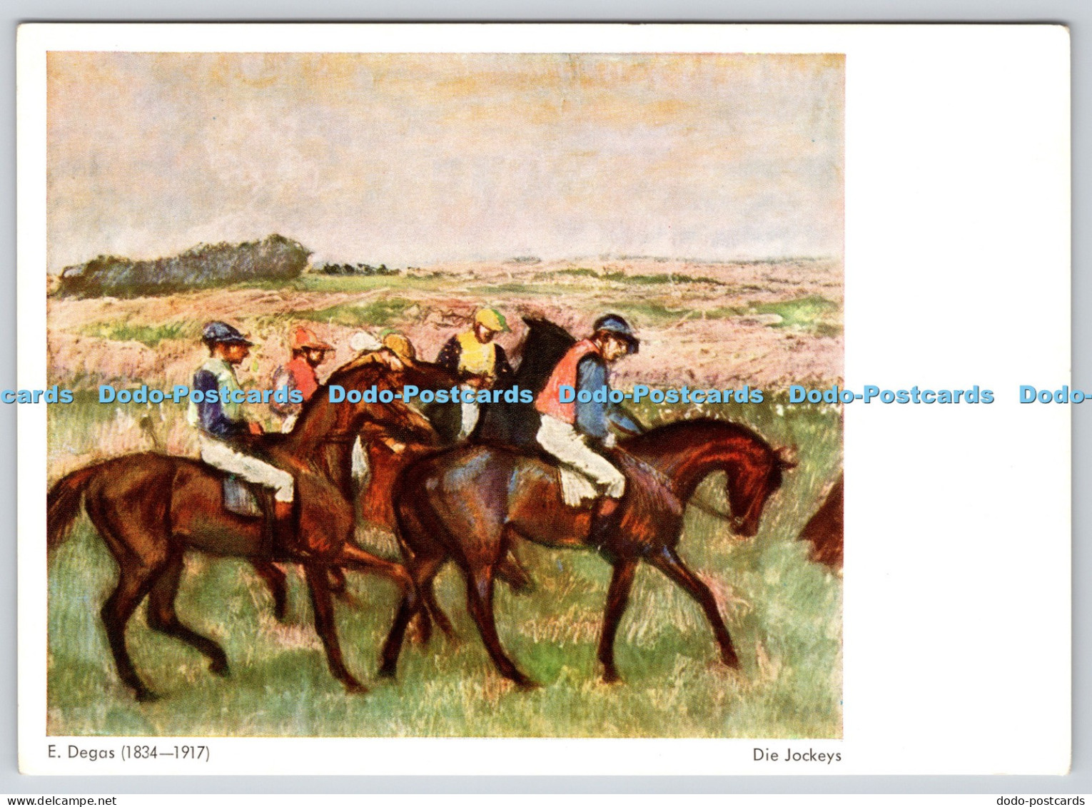 L358075 Die Jockeys E Degas Die Piperdrucke Munchen