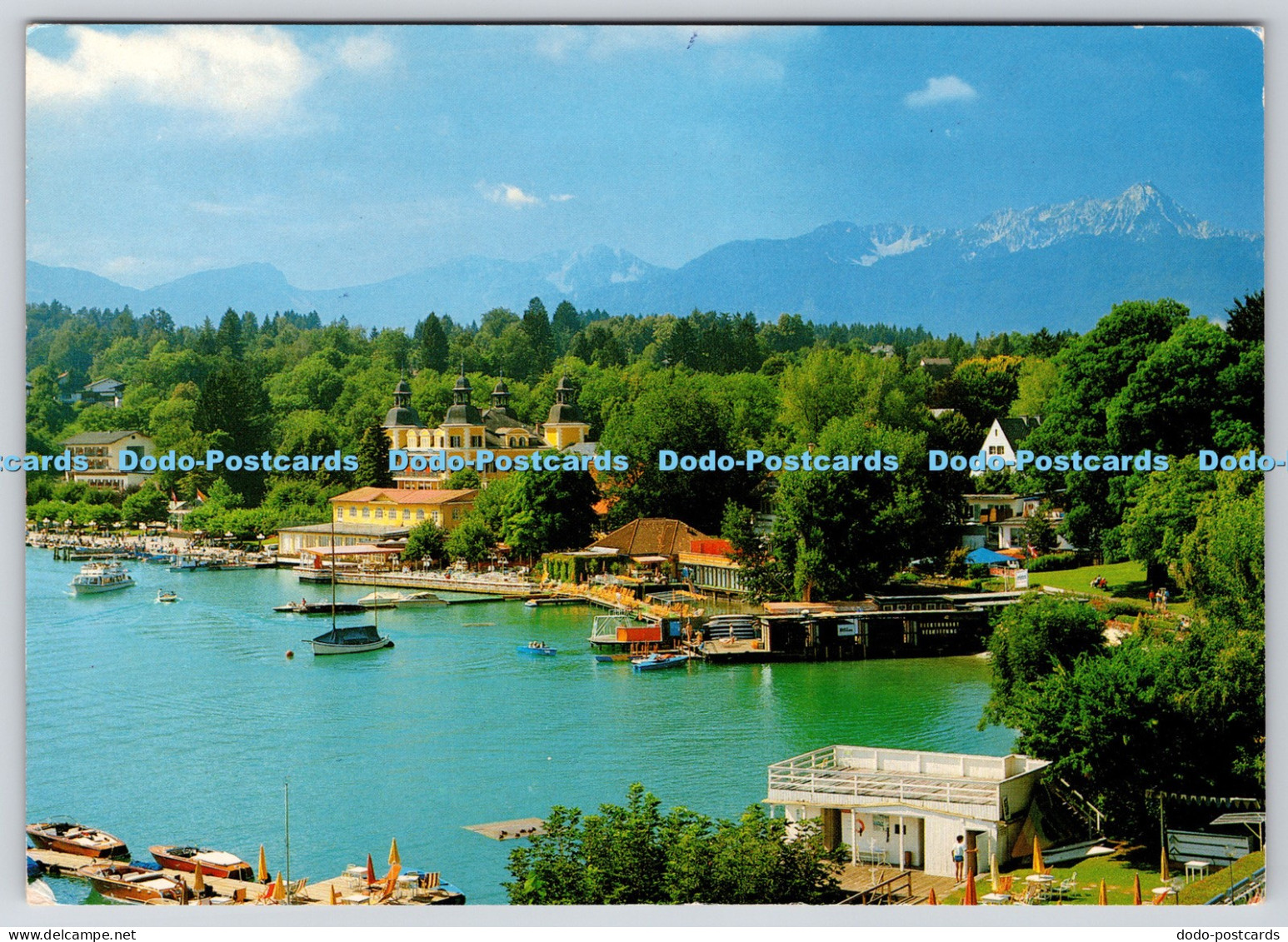 L358455 Velden am Worther See Blick Uber die Bucht von Velden mit Schlosshotel F