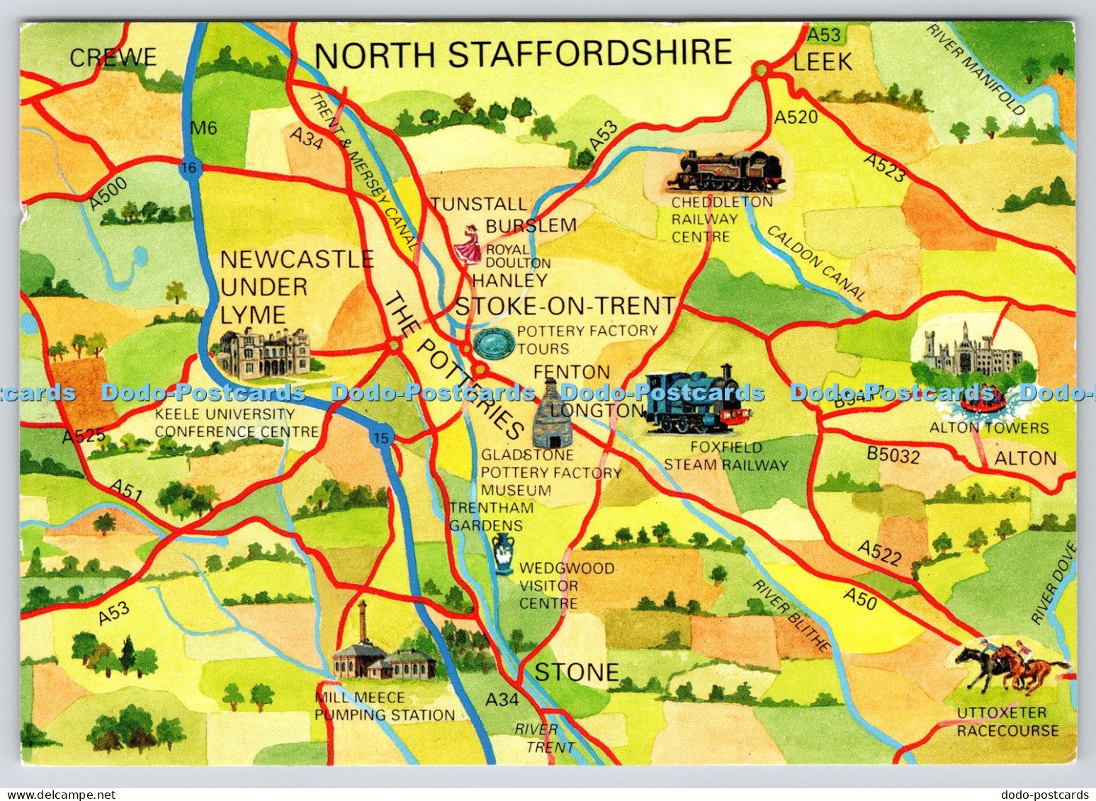 L365460 North Staffordshire Map Judges C 15426