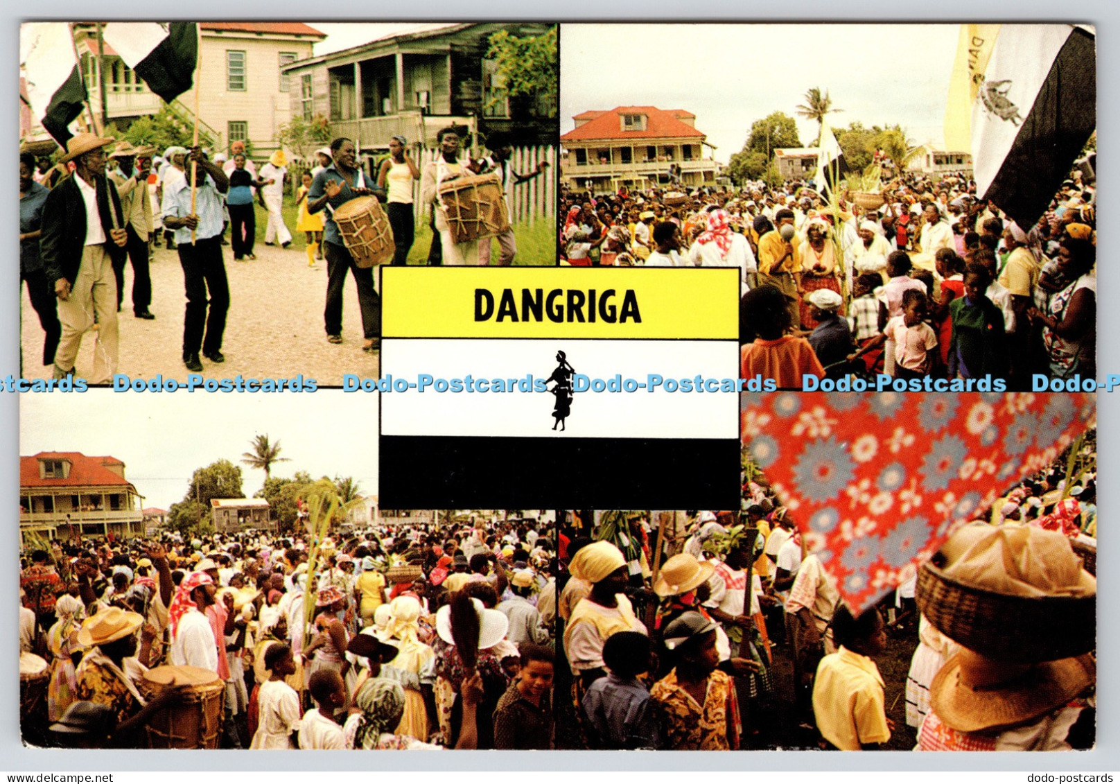 L366581 Dangriga Belize in Natural Colour Garifuna Settlement Day Cubola Postcar