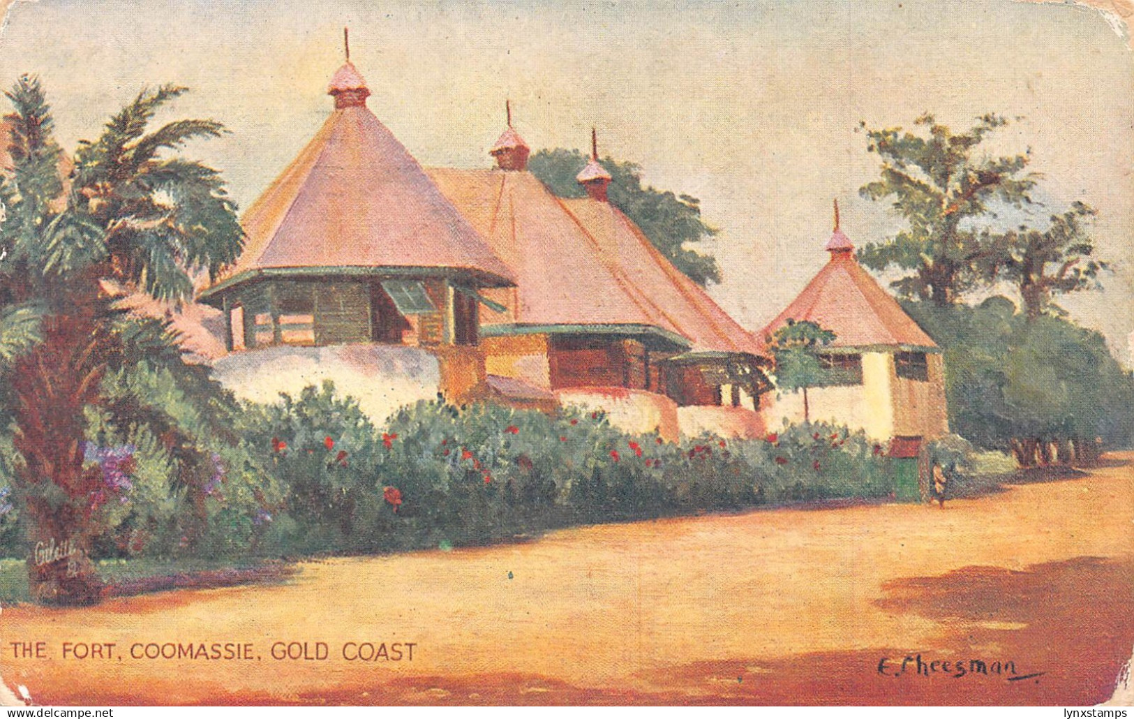 L478 Ghana Gold Coast The Fort Coomassie 1934 vintage postcard