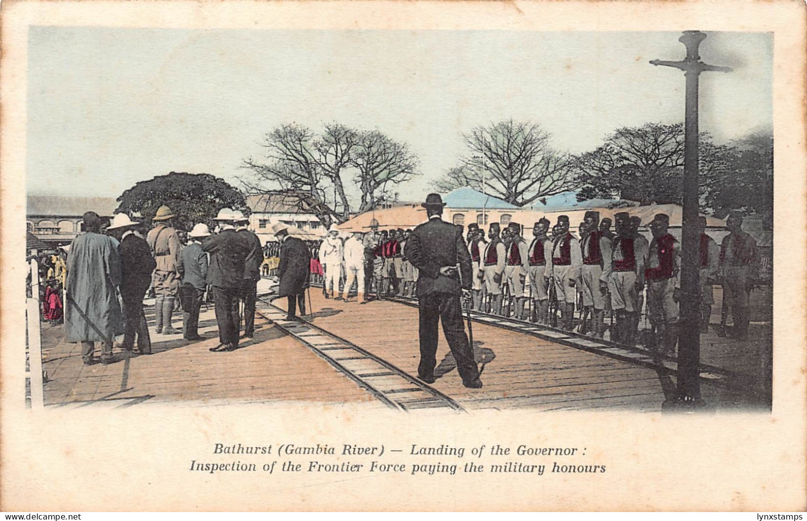 L549 Gambia Banjul Bathurst Governor Frontier Force vintage postcard
