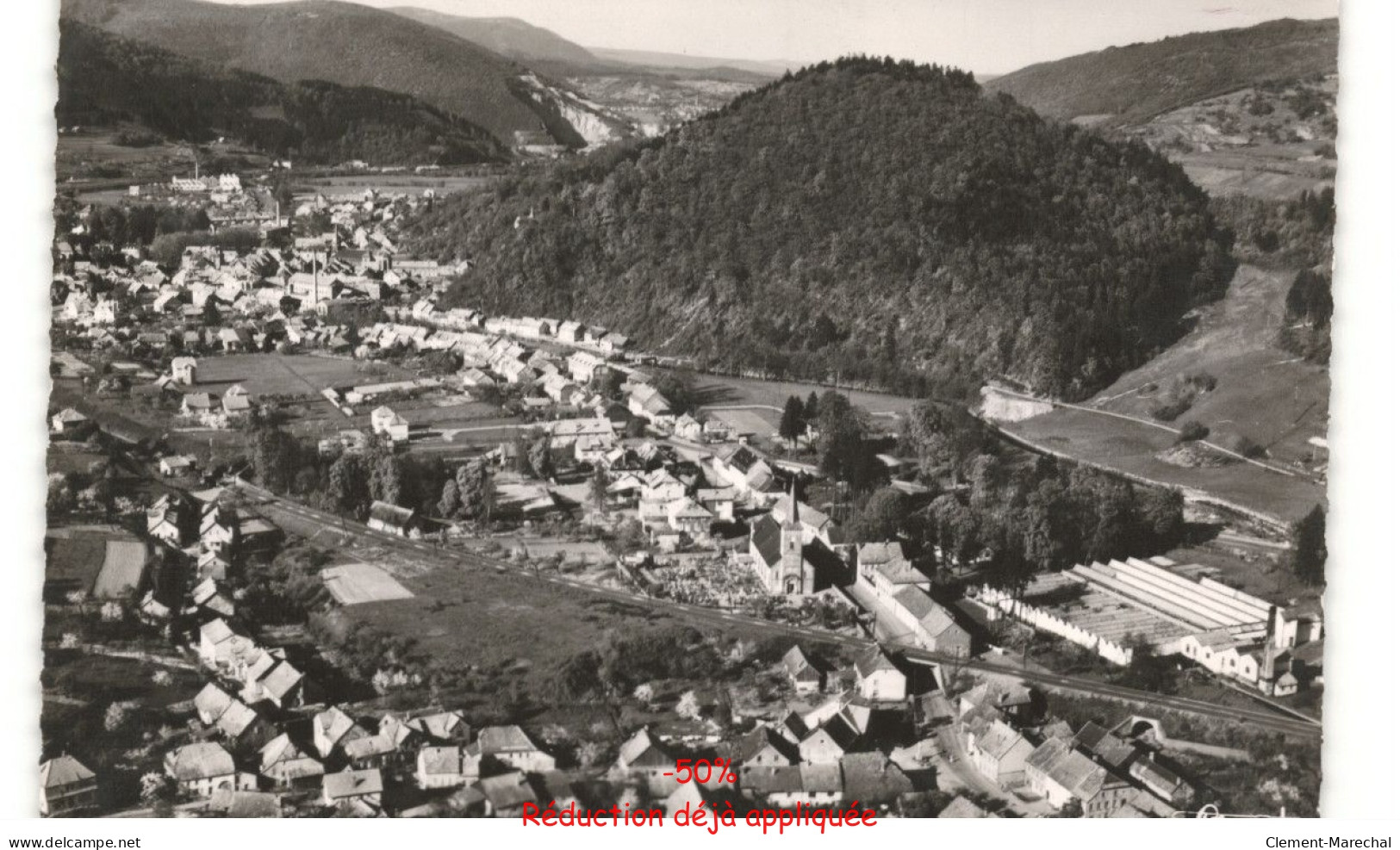 LA BROQUE: vue générale vue aérienne 10X15 - très bon état