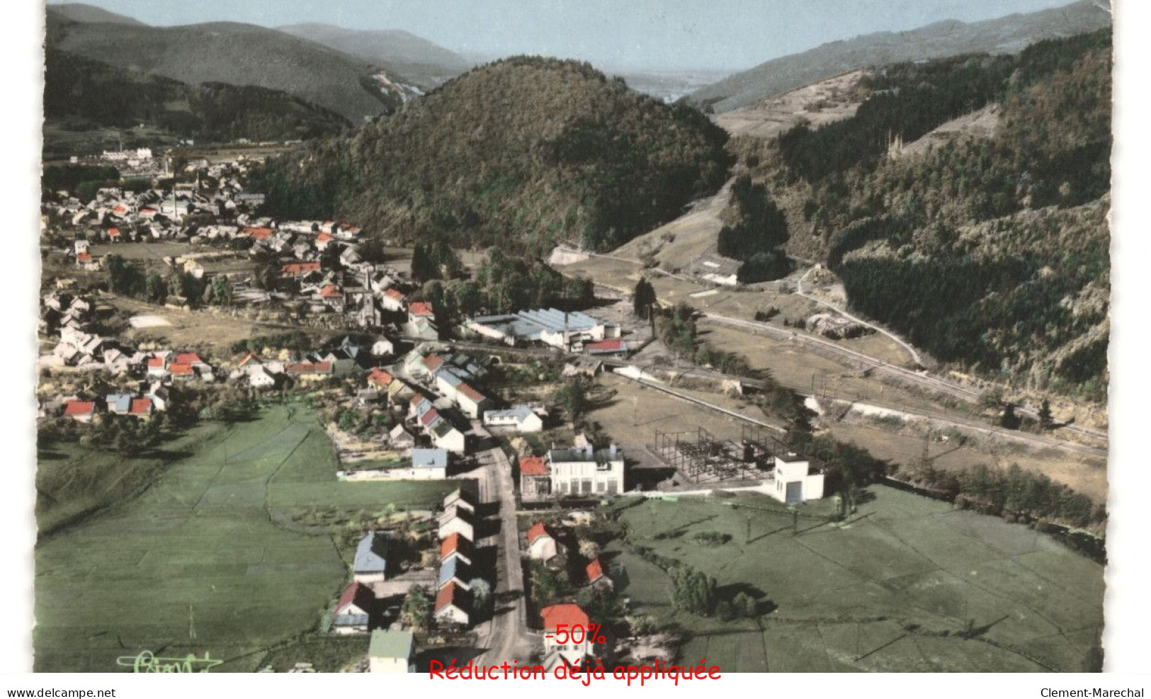 LA BROQUE: vue panoramique vue aérienne 10X15 - très bon état