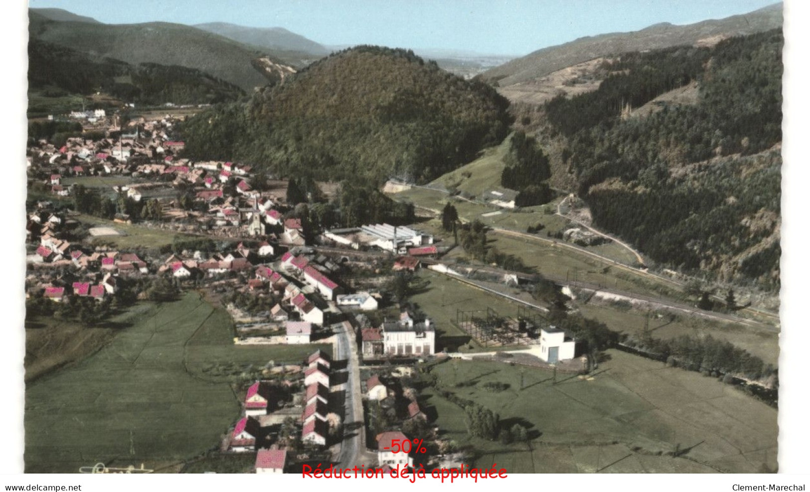 LA BROQUE: vue panoramique vue aérienne 10X15 - très bon état