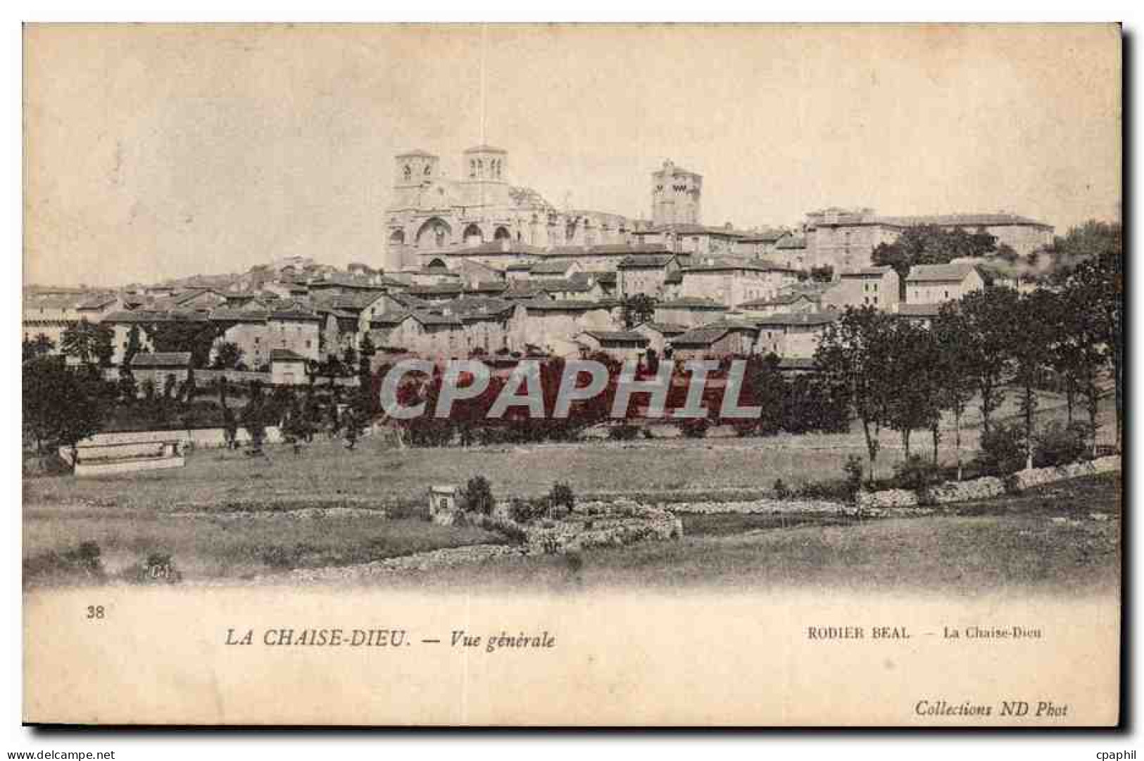 La Chaise Dieu CPA Vue generale