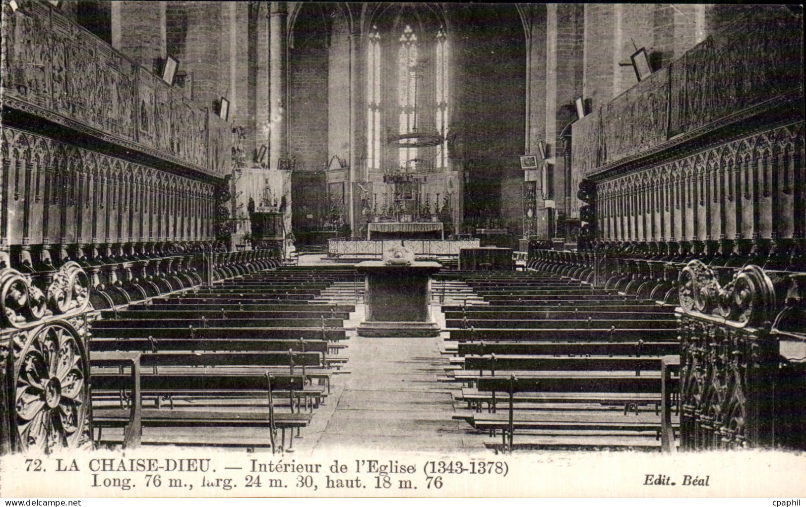 La Chaise Dieu - Interieur de l Eglise - CPA