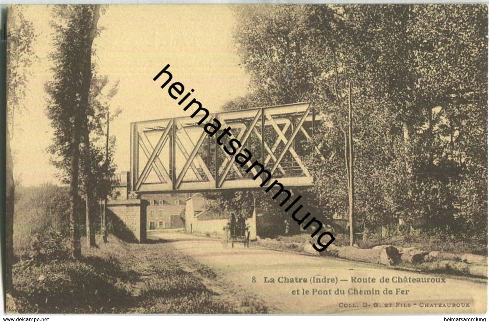 La Chatre - Route de Chateauroux et le Pont du Chemin de Fer