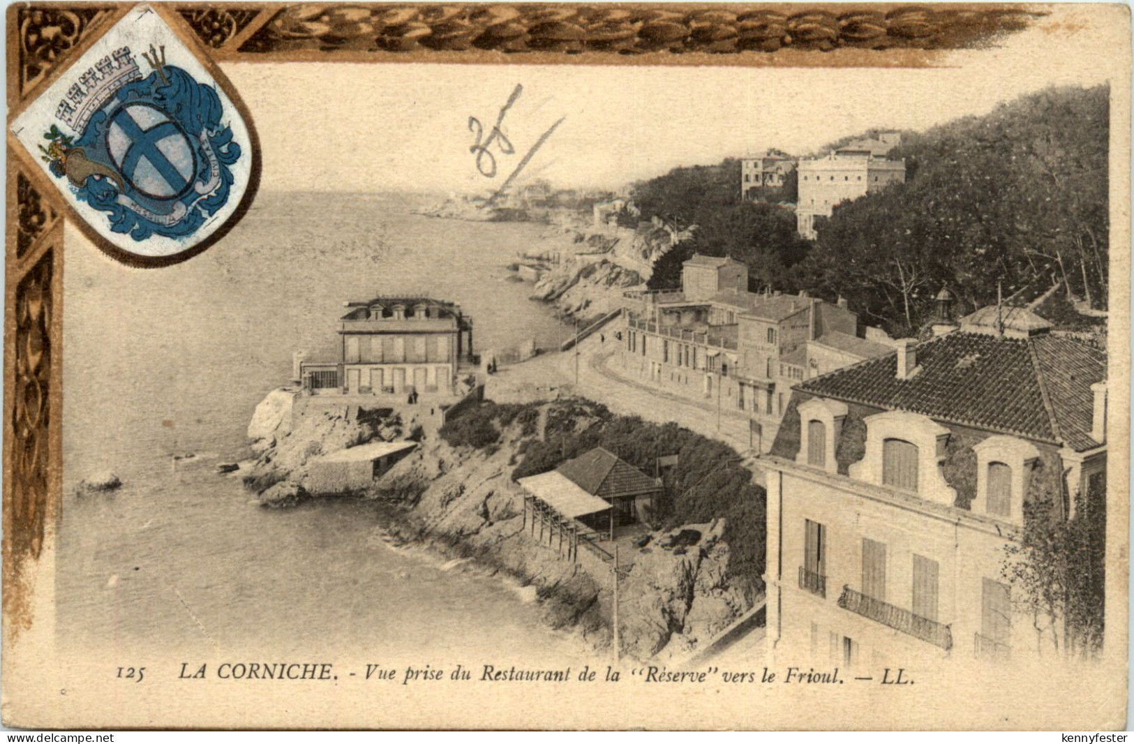 La Corniche, Vue prise du Restaurant de la Reserve vers le Frioul