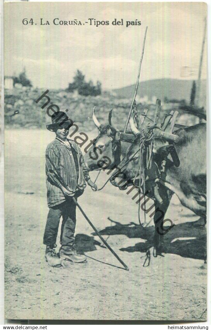 La Coruna - Tipos del pais - Edit. Grafos Madrid