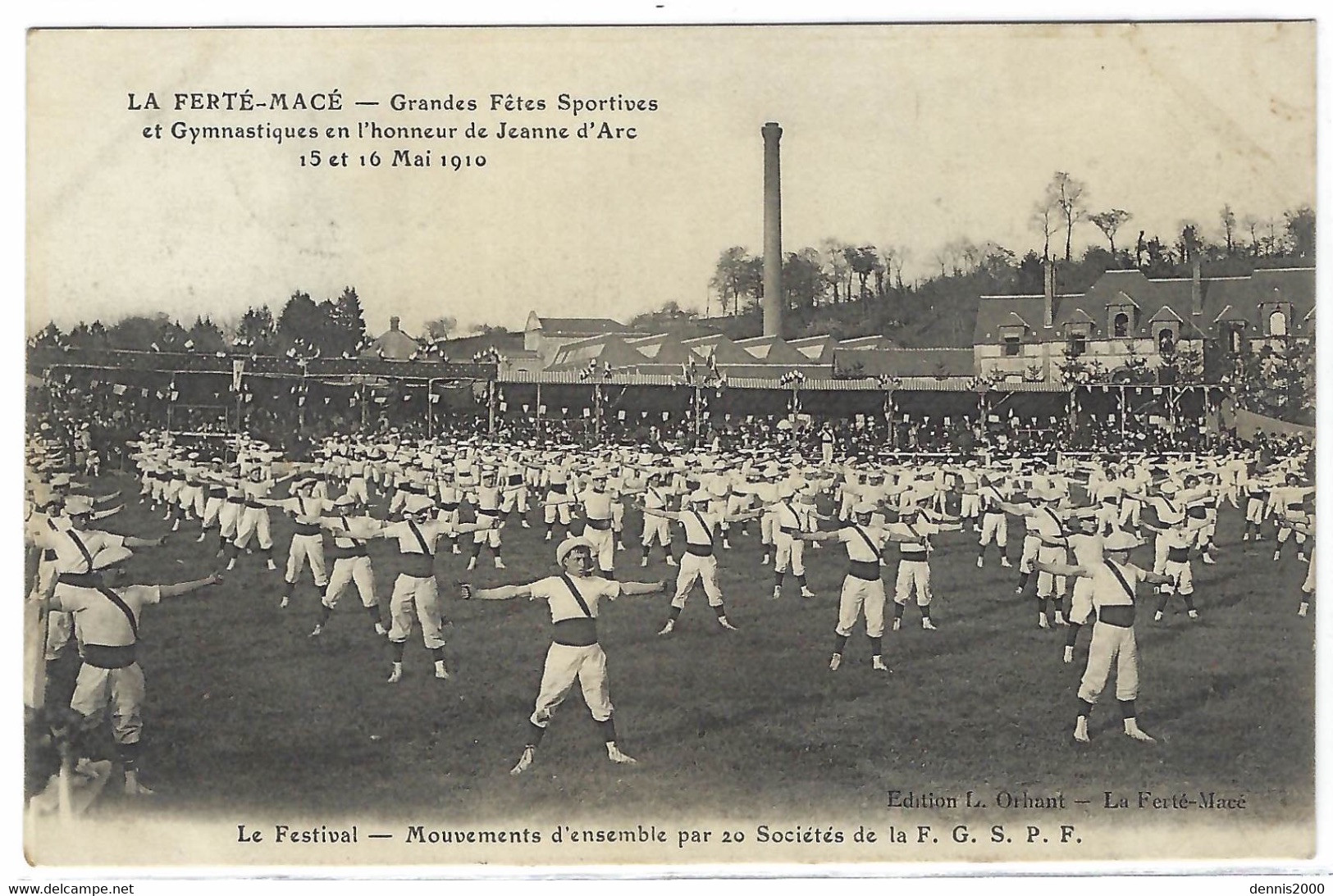 LA FERTE MACE (61) - Grandes Fêtes Sportives et Gymanstiques - Mouvements d'ensemble par 20 Sociétés