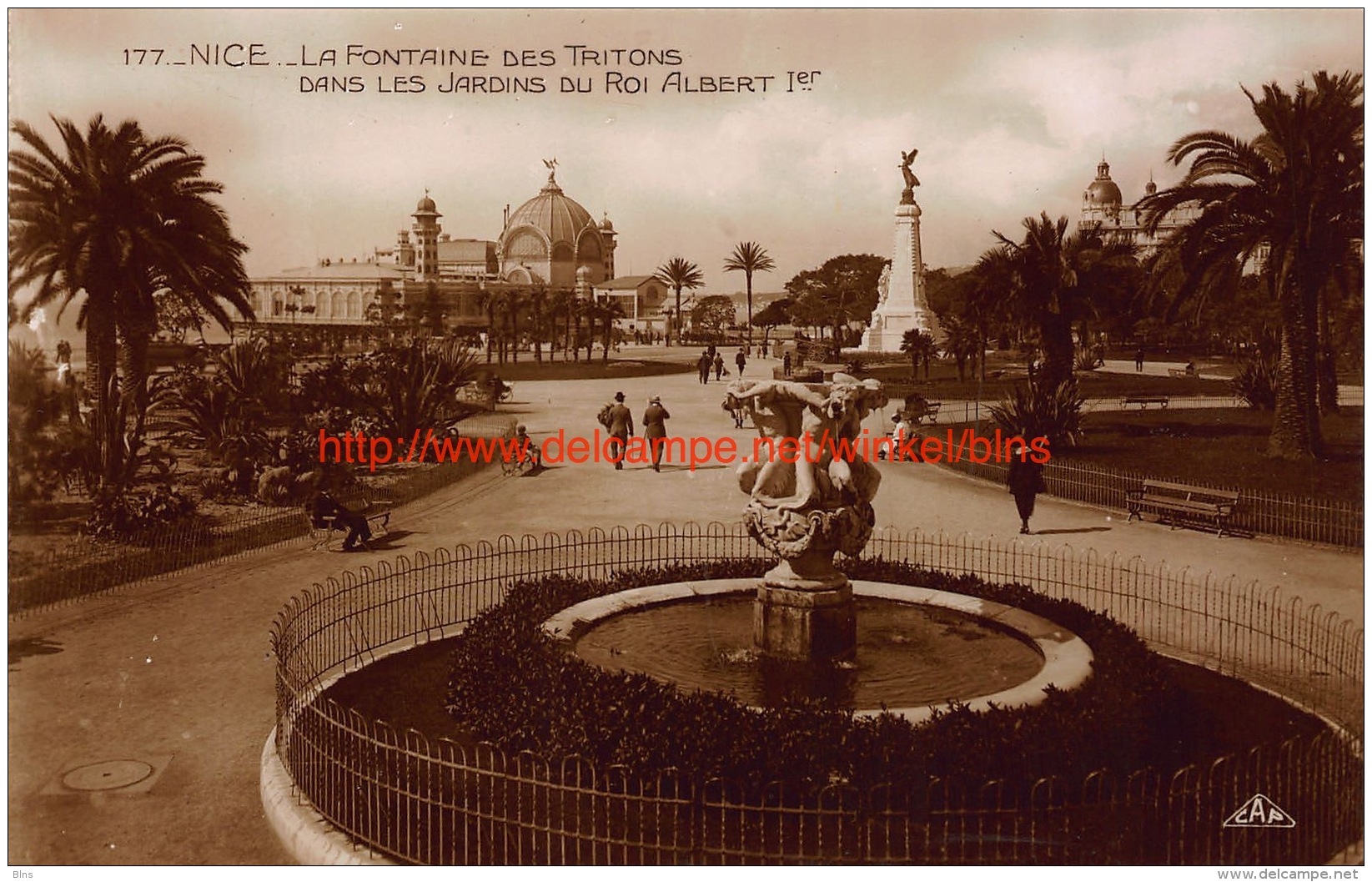 La Fontaine des Tritons dans Jardins du Roi Albert I - Nice
