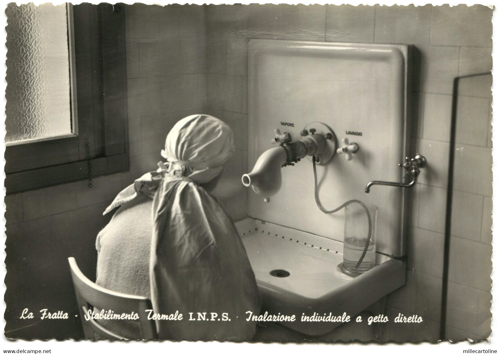 LA FRATTA (FORLI'), STABILIMENTO TERMALE INPS, INALAZIONE INDIVIDUALE '60 Forlì