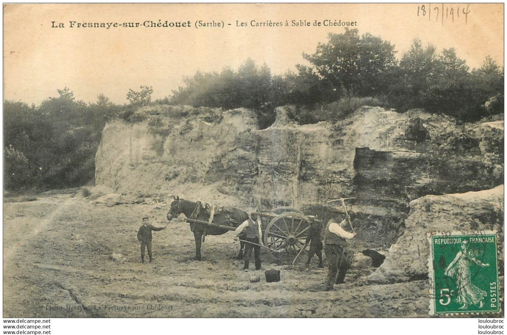 LA FRESNAYE SUR CHEDOUET LES CARRIERES A SABLE DE CHEDOUET