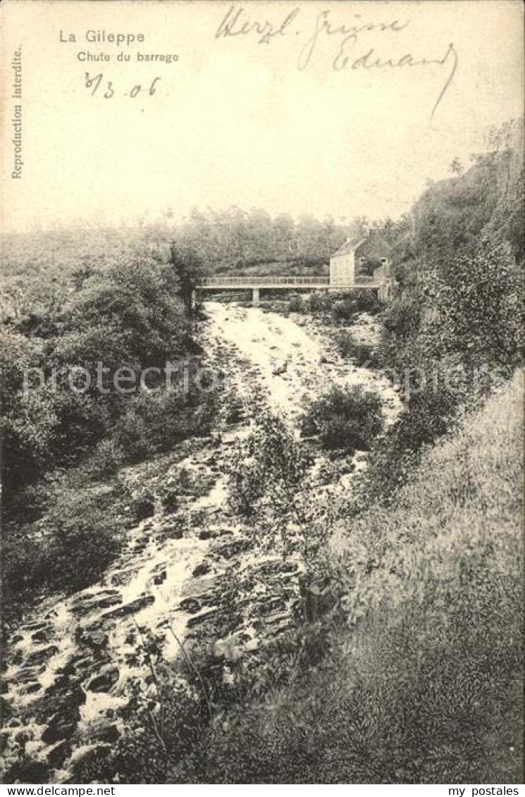 La Gileppe Chute du barrage