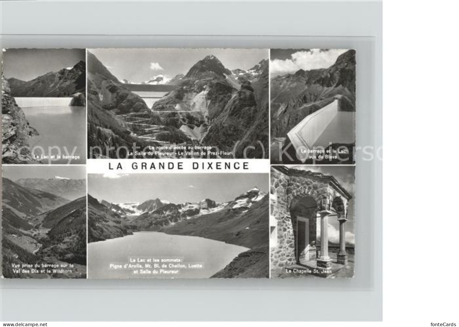 La Grande Dixence Lac et barrage La Salle du Pleureur Vallon de Praz Fleuri Chap