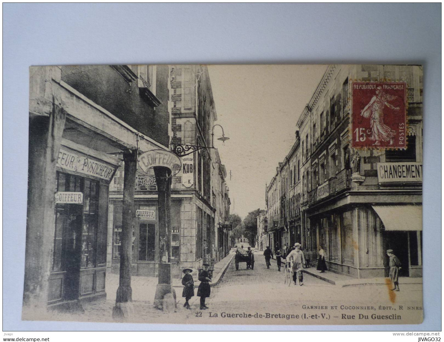 LA GUERCHE-de-BRETAGNE  :  Rue  DU  GUESCLIN  -  Carte animée