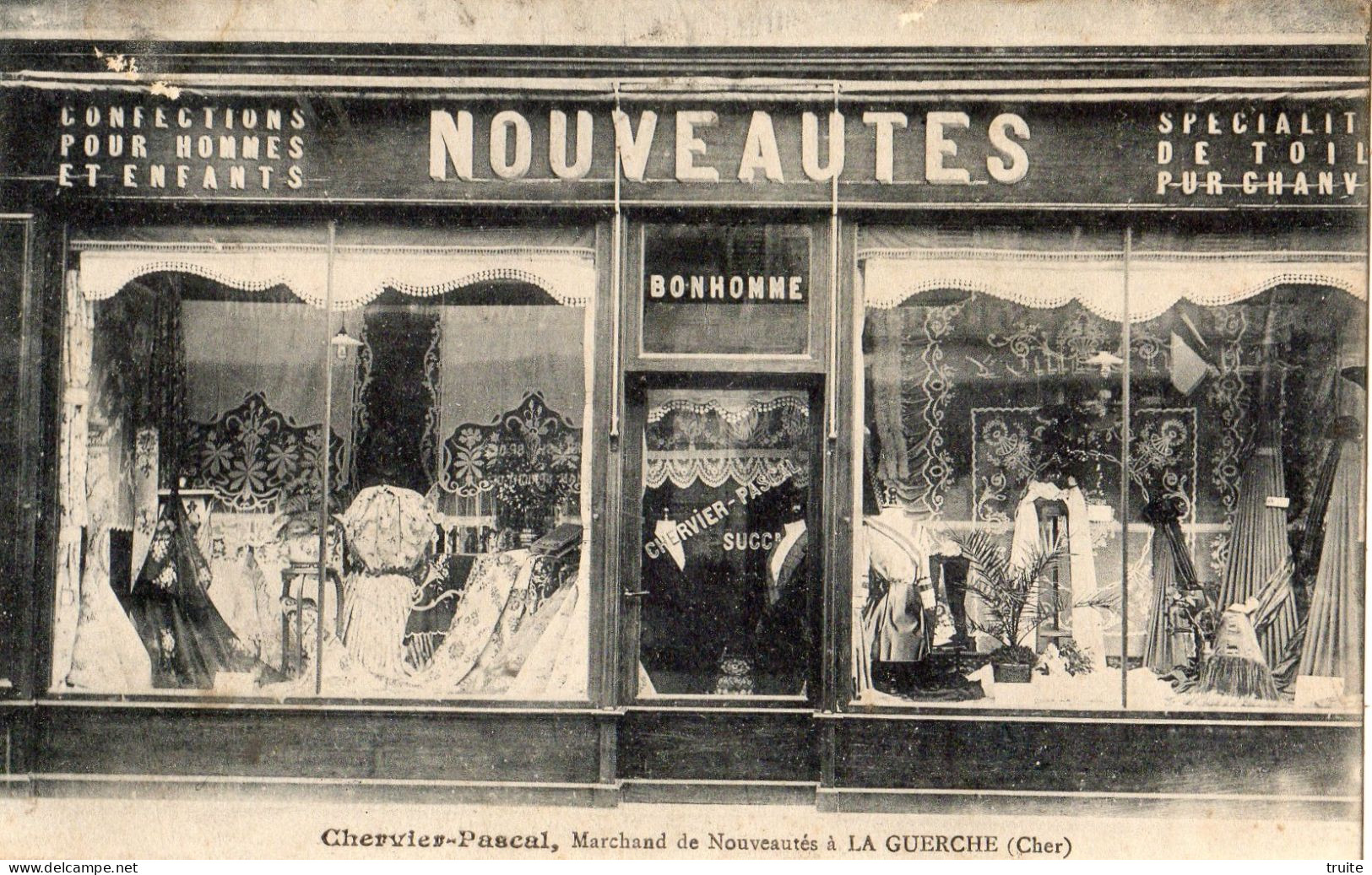 LA GUERCHE-SUR-L'AUBOIS CHERVIER-PASCAL MARCHAND DE NOUVEAUTES