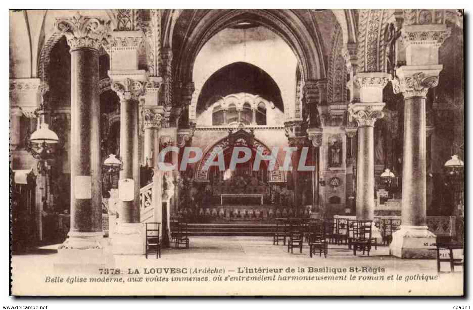 La Louvesc CPA L'interieur de la basilique St Regis