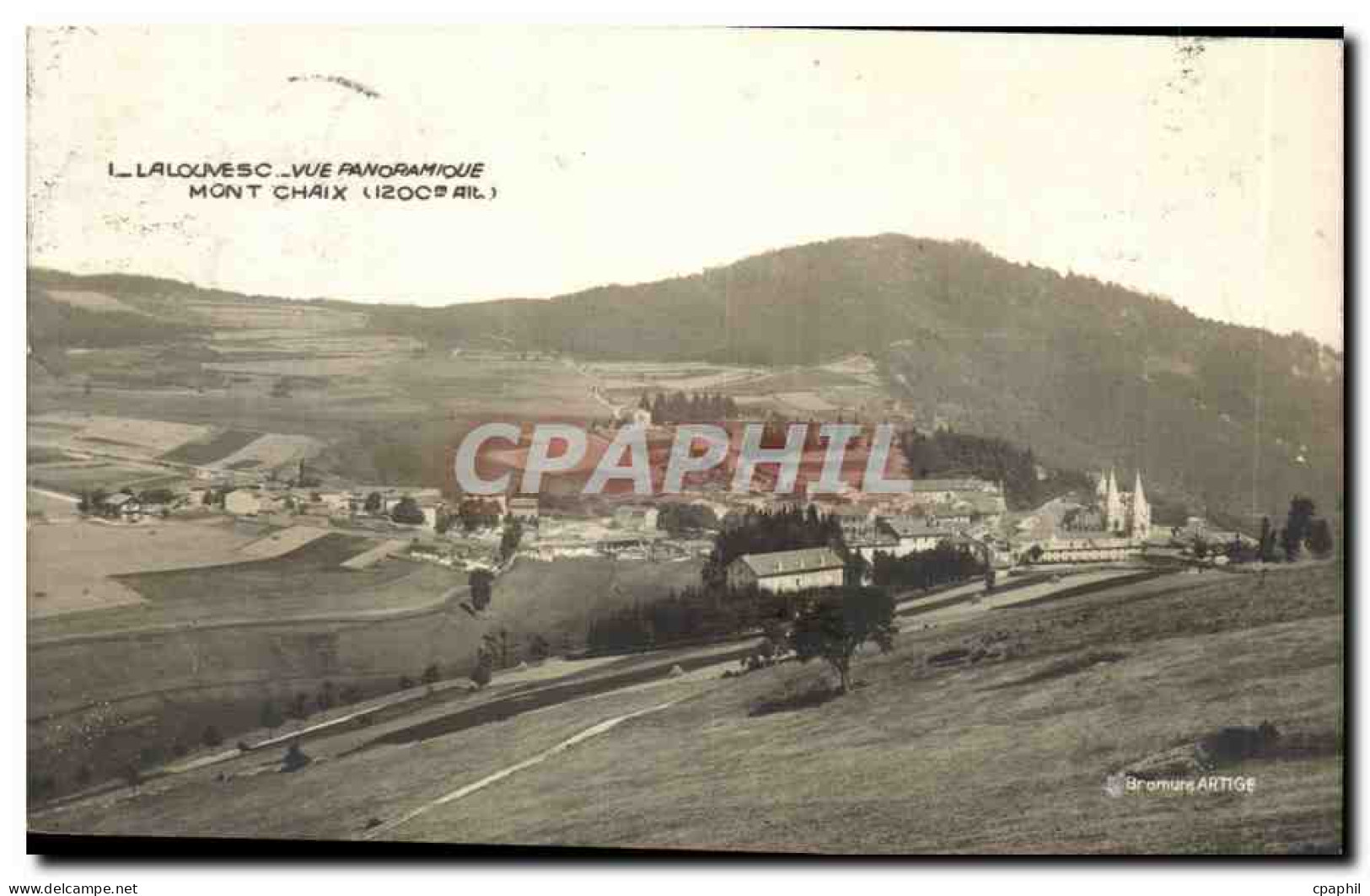 La Louvesc CPA vue panoramique Mont Chaix (1200 alt)