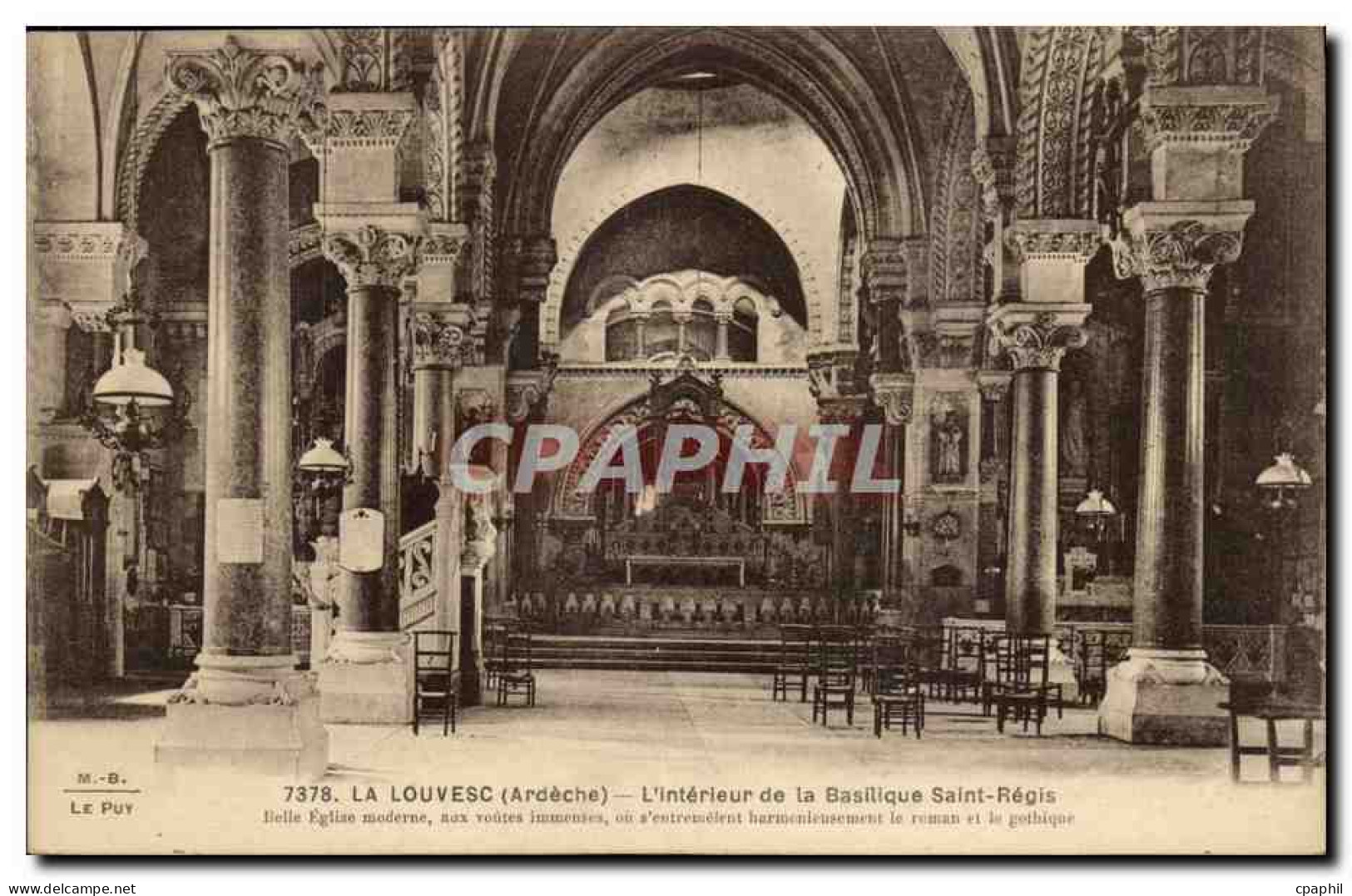 La Louvesc - Interieur de la Basiique Saint Regis CPA -