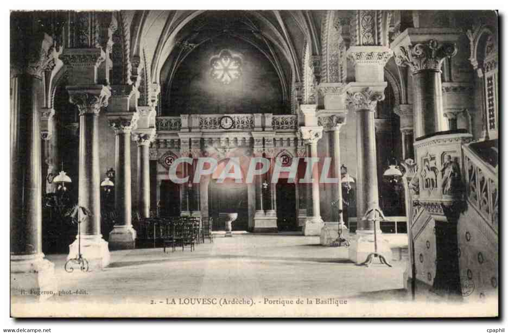 La Louvesc - Portique de la Basilique - CPA