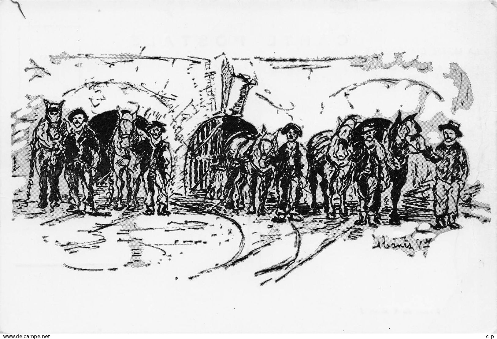 La Motte d'Aveillans - Sortie des Chevaux   -   CPM°J