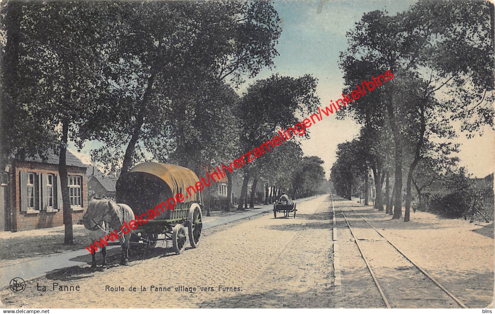 La Panne - Route de la Panne village vers Furnes - De Panne