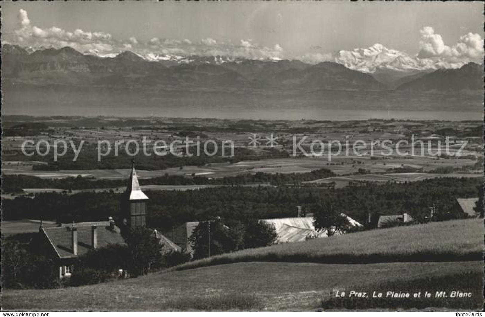 La Praz Le Plaine et le Mt Blanc