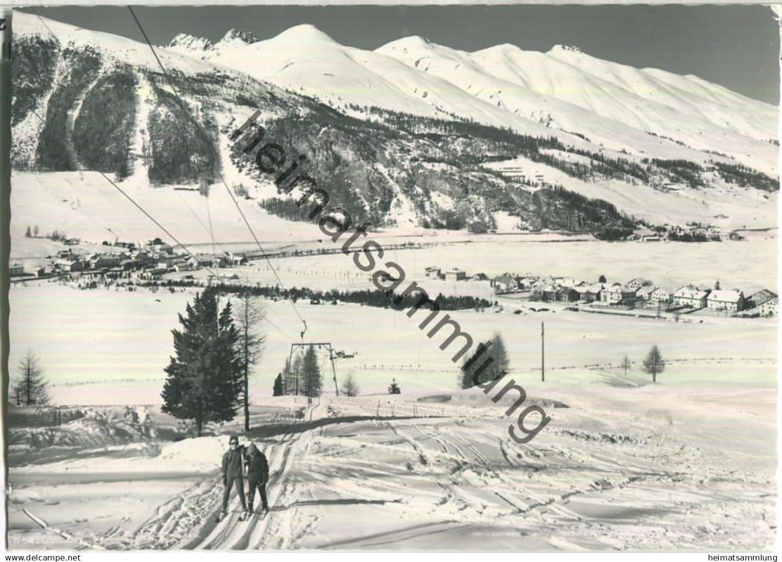 La Punt-Chamues-ch - Skilift - Foto-Ansichtskarte - Verlag Otto Furter Davos-Platz