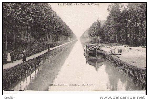 LA ROSEE (CLAYE SOUILLY SEINE ET MARNE) LA CANAL DE L'OURCQ  (PENICHE )