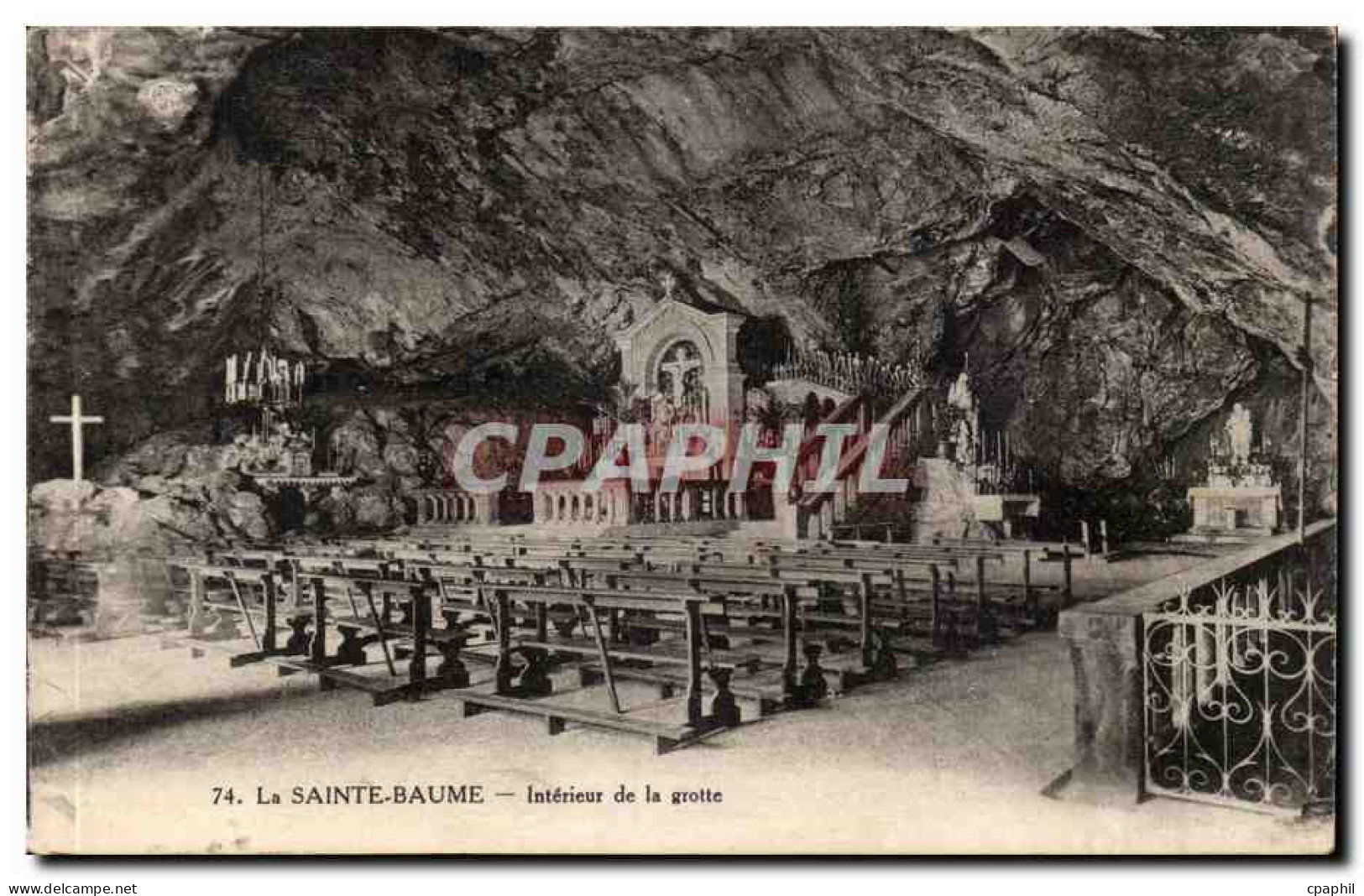 La Sainte Baume CPA Interieur de la grotte