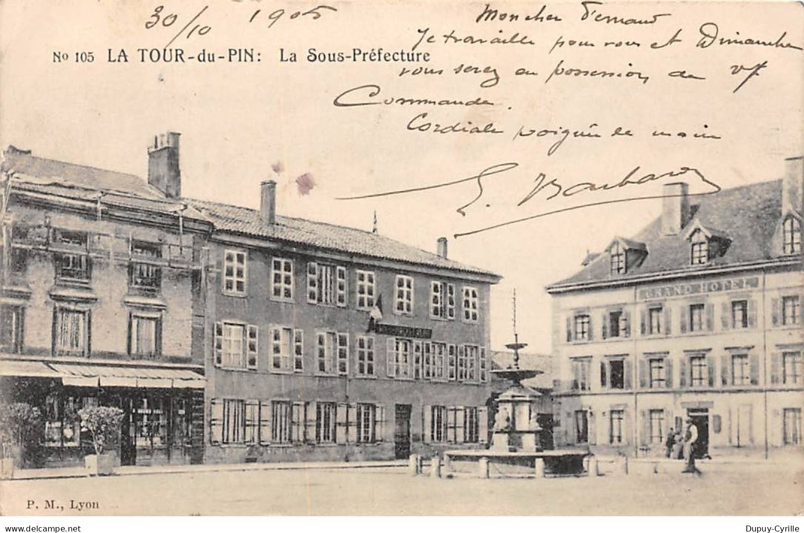 LA TOUR DU PIN - La Sous Préfecture - très bon état