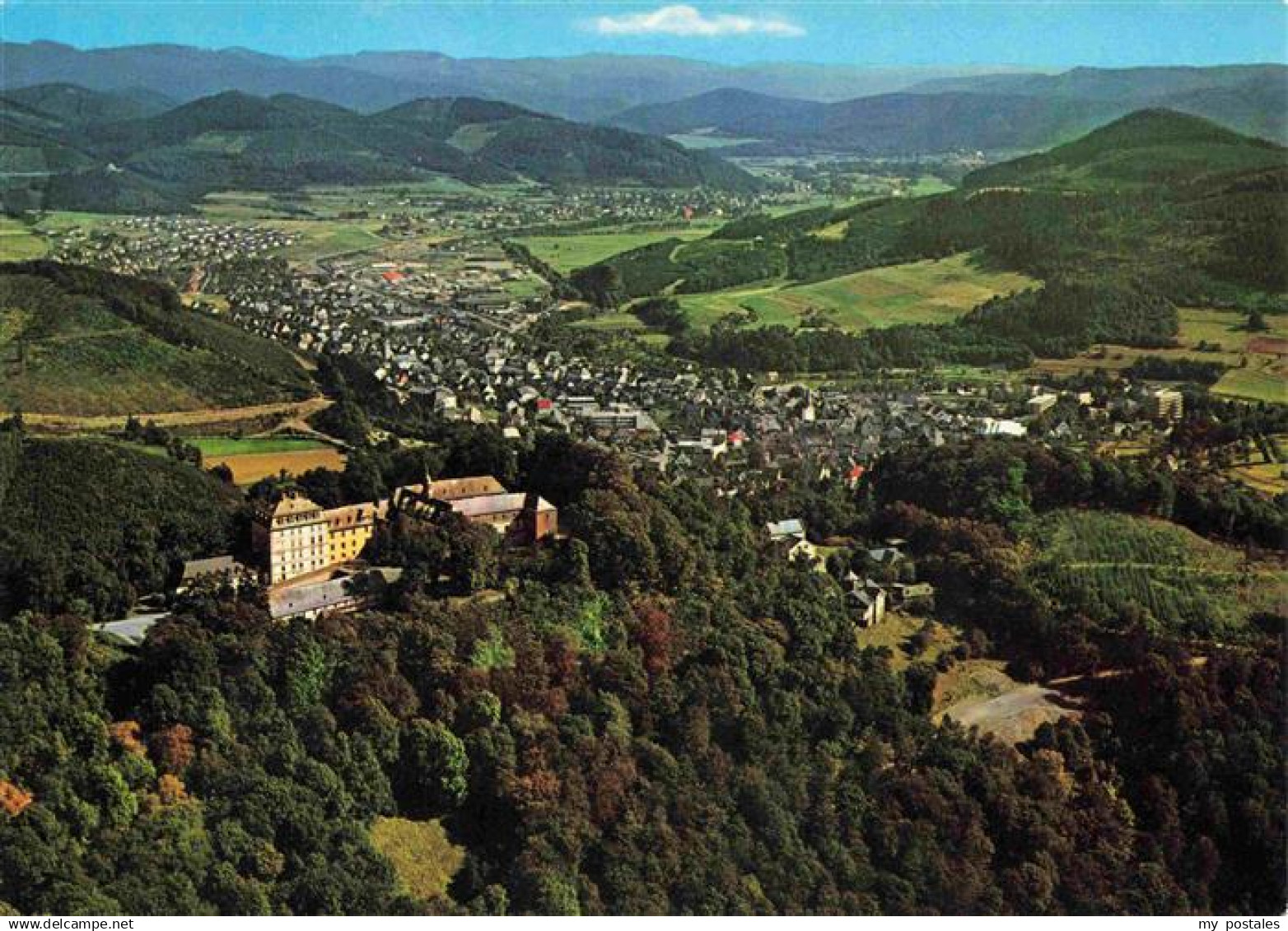Laasphe BAD LAASPHE Fliegeraufnahme mit Schloss Wittgenstein